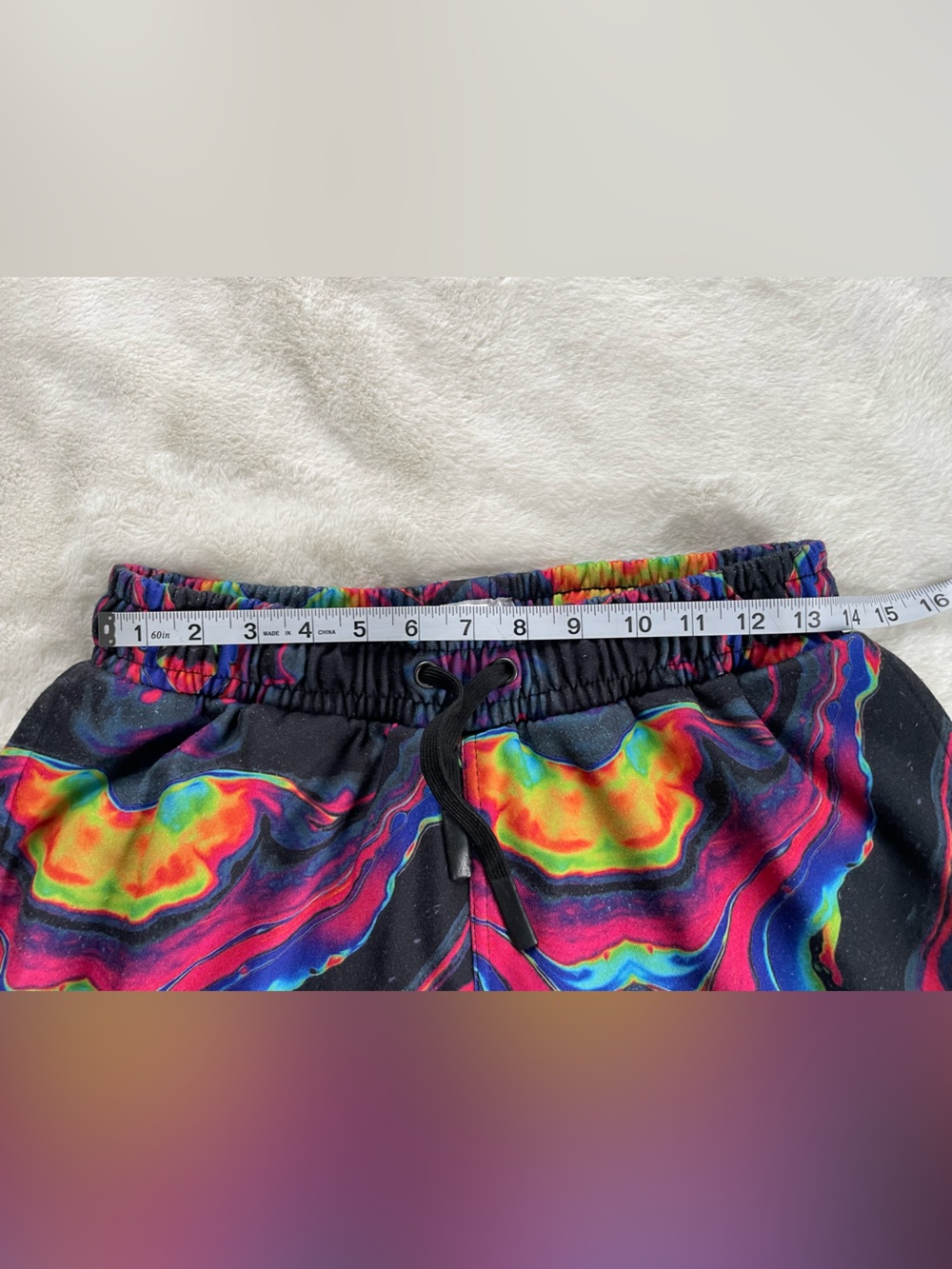 Black Multicolor Psychedelic Jogger Pants - Picture 4 of 6